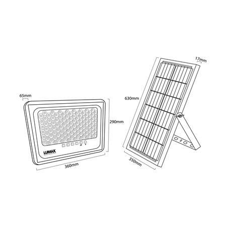 สปอตไลท์ SOLAR LUMAX 58-L0017 400 วัตต์  DAYLIGHT  สีดำ_7