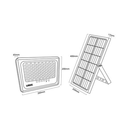สปอตไลท์ SOLAR LUMAX 58-L0015 200 วัตต์ DAYLIGHT สีดำ_7