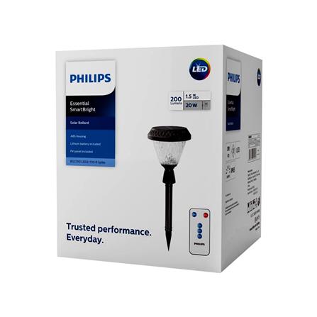 ไฟทางเดิน SOLAR PHILIPS BGC010 LED2/730 R SPIK 1.5 วัตต์ WARM WHITE สีดำ_3