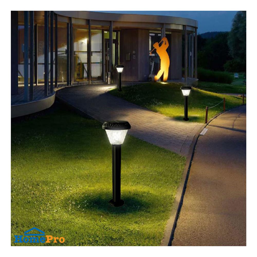 ไฟทางเดิน SOLAR PHILIPS BGC010 LED3/730 RL 2.2 วัตต์ WARM WHITE สีดำ
