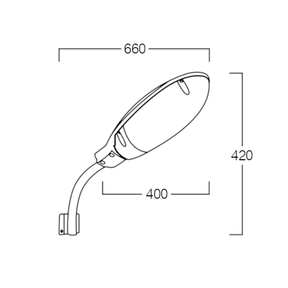 ไฟถนน LUMAX 18-00793 สีเทา