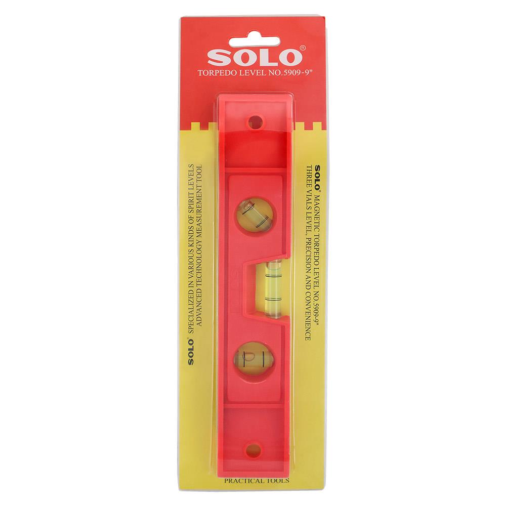 ระดับน้ำแม่เหล็ก SOLO 5909-9 9 นิ้ว สีแดง
