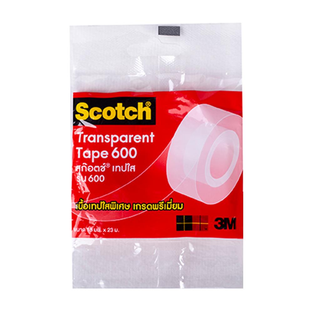เทปใส 3M แกน 1 นิ้ว 600 3/4 นิ้ว X 25 หลา
