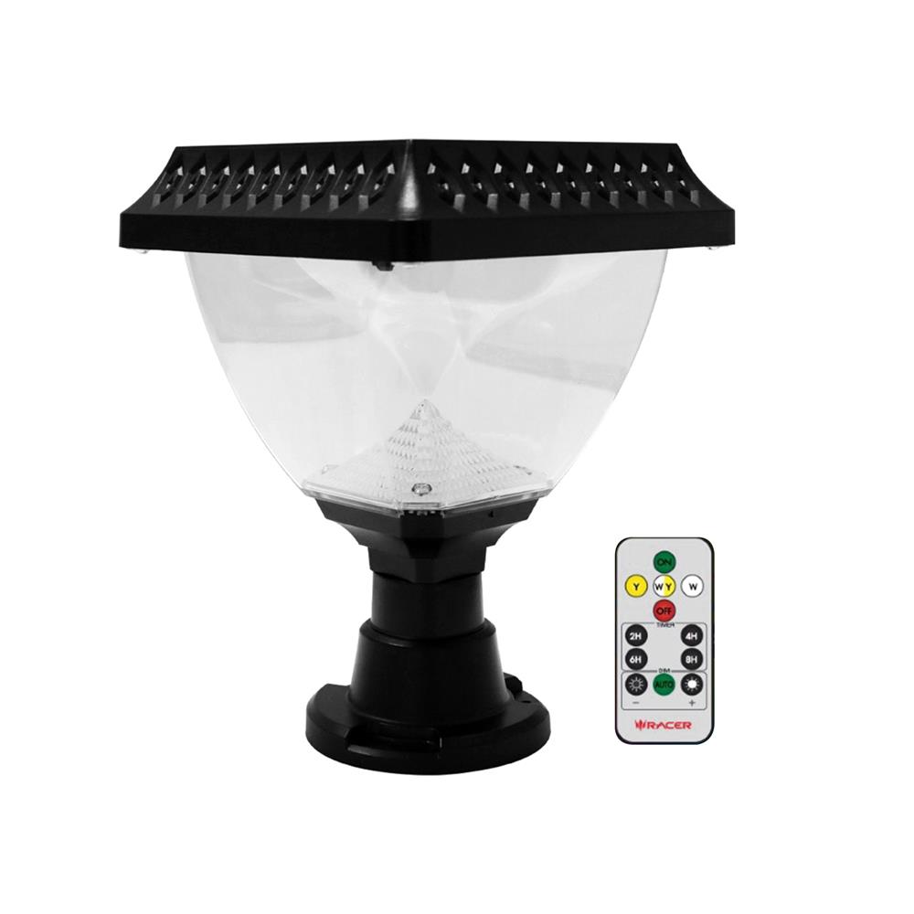 ไฟหัวเสา SOLAR RACER POSTTOP CARNIVAL 1 3 วัตต์ DAYLIGHT/COOL WHITE/WARM WHITE/RGB สีดำ