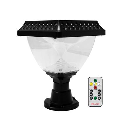 ไฟหัวเสา SOLAR RACER POSTTOP CARNIVAL 1 3 วัตต์ DAYLIGHT/COOL WHITE/WARM WHITE/RGB สีดำ_0