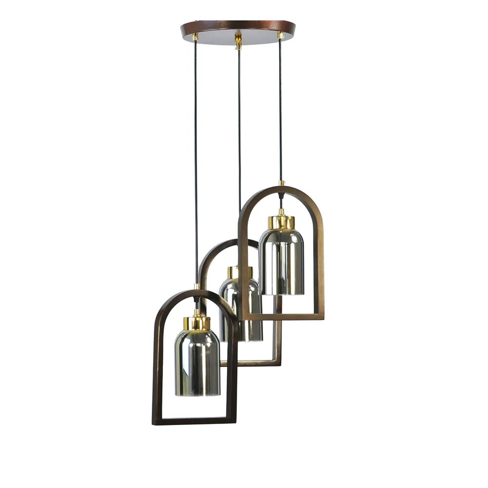 ไฟช่อ SUCCESS CD8743/3 สีน้ำตาล/ดำ/ทอง 3 หัว