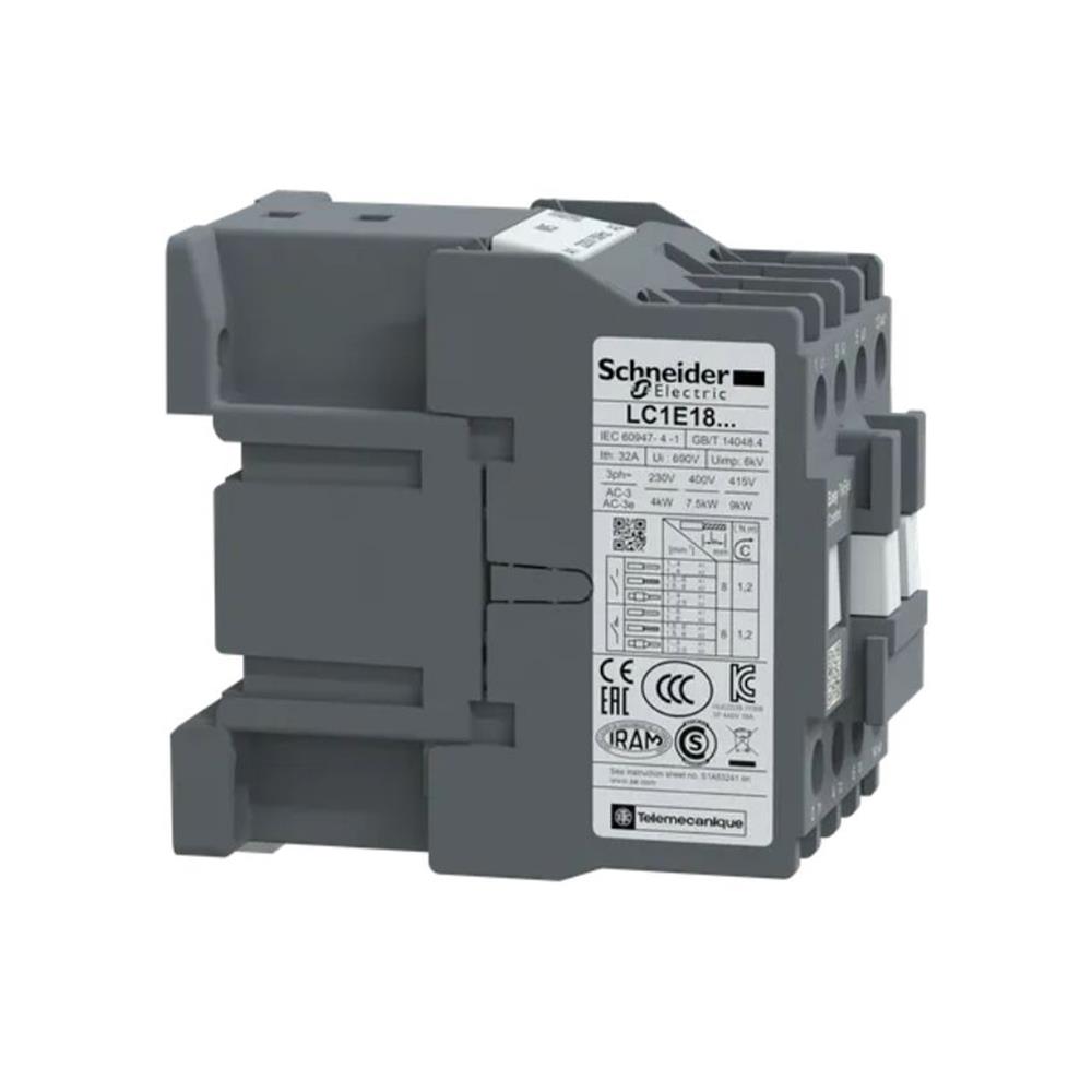 แมกเนติก คอนแทกเตอร์ SCHNEIDER LC1E1810M5 18A 7.5kW 1NO