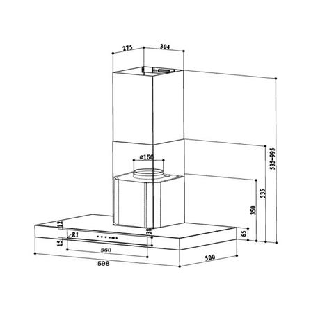 เครื่องดูดควันกระโจม MEX K634B60 60 ซม._3