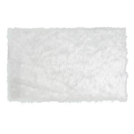 พรมขนแกะเทียม HOME LIVING STYLE 100X180 ซม. สีขาว_0