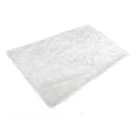 พรมขนแกะเทียม HOME LIVING STYLE 100X180 ซม. สีขาว_4