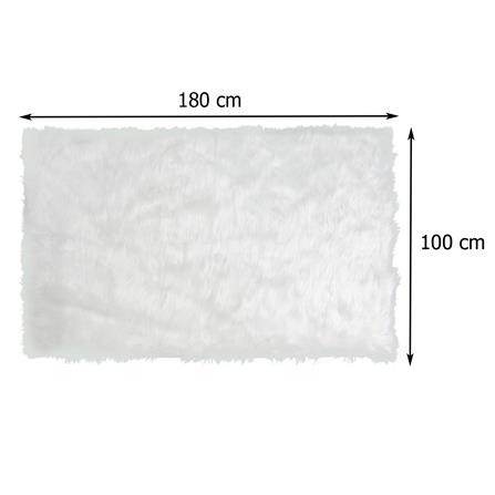 พรมขนแกะเทียม HOME LIVING STYLE 100X180 ซม. สีขาว_8