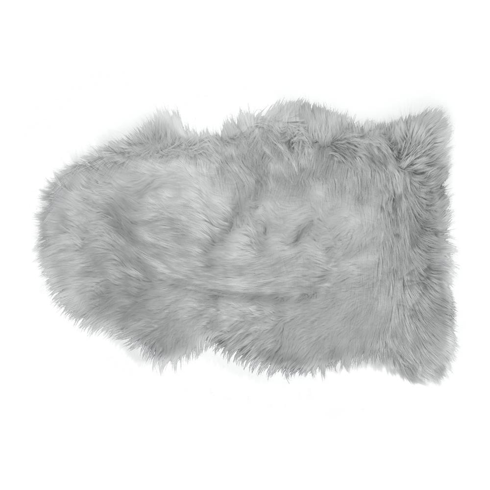 พรมขนแกะเทียม HOME LIVING STYLE 60X90 ซม. สีเทา