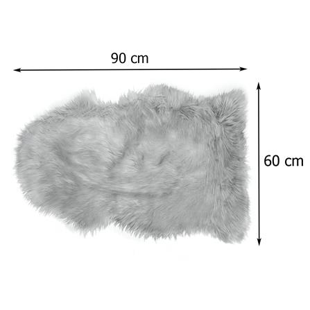 พรมขนแกะเทียม HOME LIVING STYLE 60X90 ซม. สีเทา_6