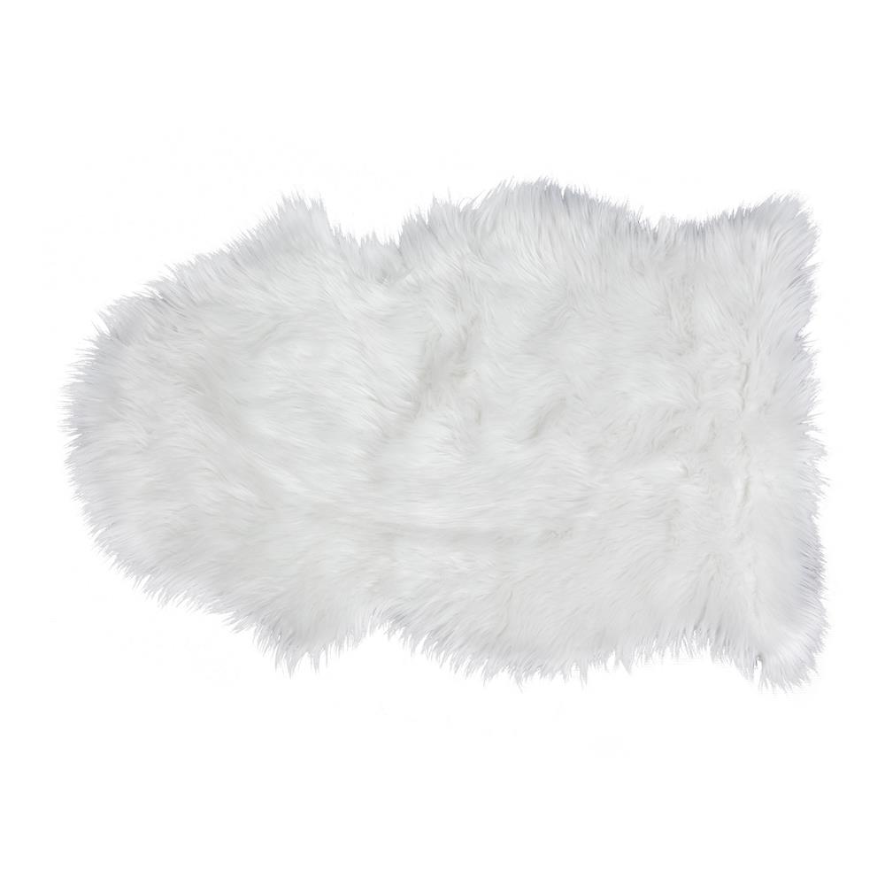 พรมขนแกะเทียม HOME LIVING STYLE 60X90 ซม. สีขาว