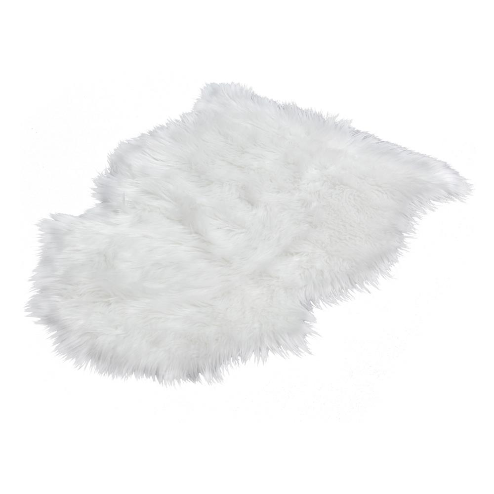 พรมขนแกะเทียม HOME LIVING STYLE 60X90 ซม. สีขาว