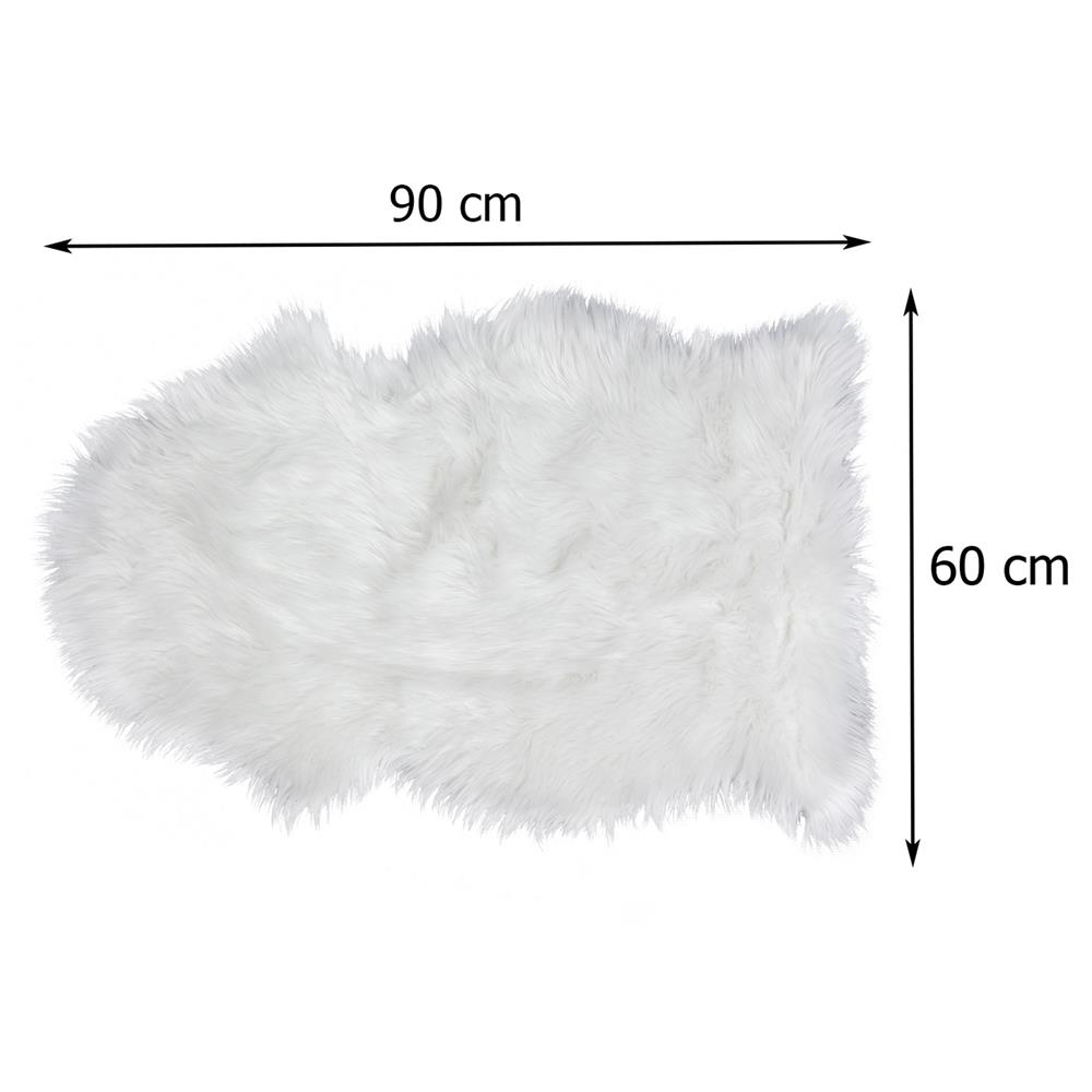 พรมขนแกะเทียม HOME LIVING STYLE 60X90 ซม. สีขาว