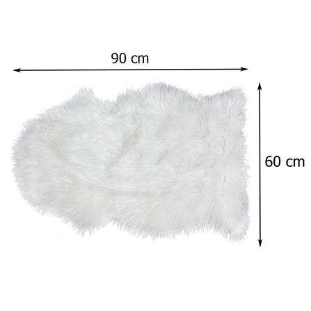 พรมขนแกะเทียม HOME LIVING STYLE 60X90 ซม. สีขาว_8