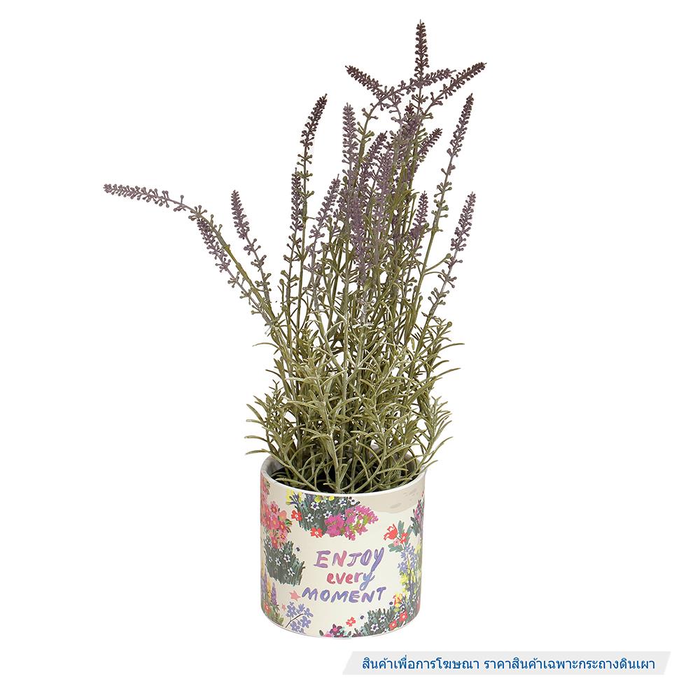 กระถางดินเผา SPRING JEEP 13.8 ซม. สีครีม