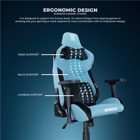 เก้าอี้เกมมิ่ง NUBWO NBCH-X116 สีเทา_10