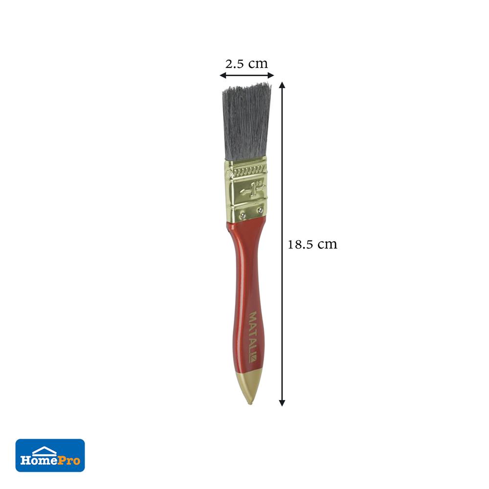 แปรงทาสีขนสังเคราะห์ดำ MATALL 641 1 นิ้ว