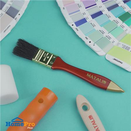 แปรงทาสีขนสังเคราะห์ดำ MATALL 641 1 นิ้ว_3