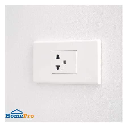 ชุดเต้ารับเดี่ยว 3 ขากลม ELECKTA N BASIC สีขาว_3