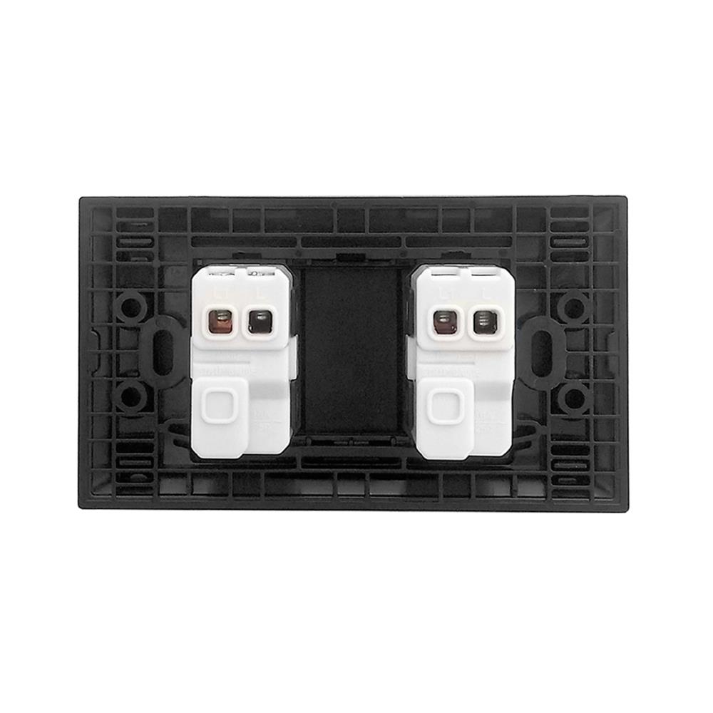 ชุดสวิตช์ 1 ทาง 2 ช่อง ELECKTA N BASIC สีดำ