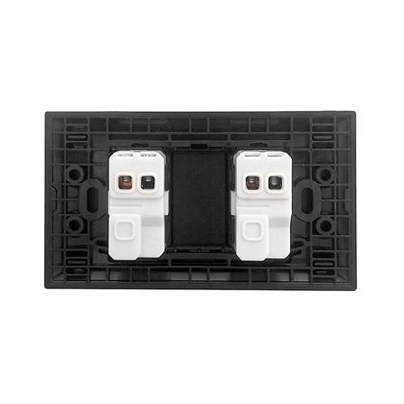 ชุดสวิตช์ 1 ทาง 2 ช่อง ELECKTA N BASIC สีดำ_1