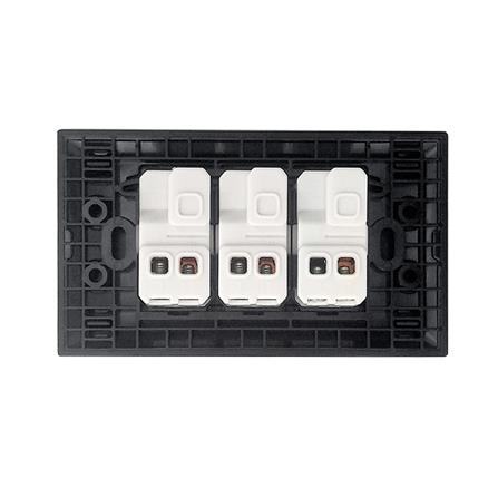 ชุดสวิตช์ 1 ทาง 3 ช่อง ELECKTA N BASIC สีดำ_1