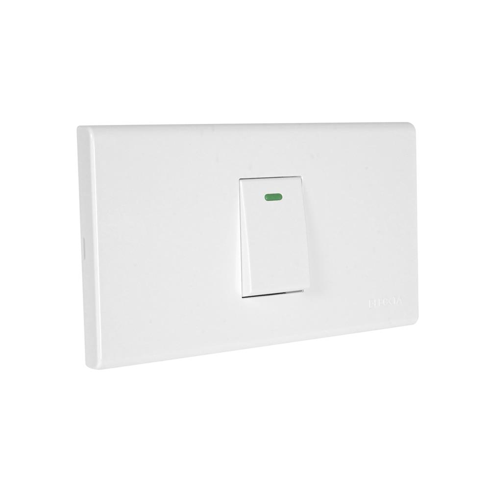 ชุดสวิตช์ 1 ทาง 1 ช่อง ELECKTA N BASIC สีขาว