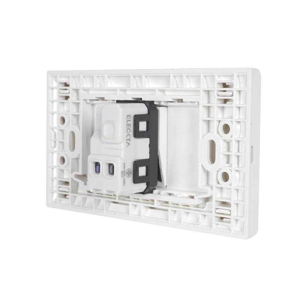 ชุดสวิตช์ 1 ทาง 1 ช่อง ELECKTA N BASIC สีขาว