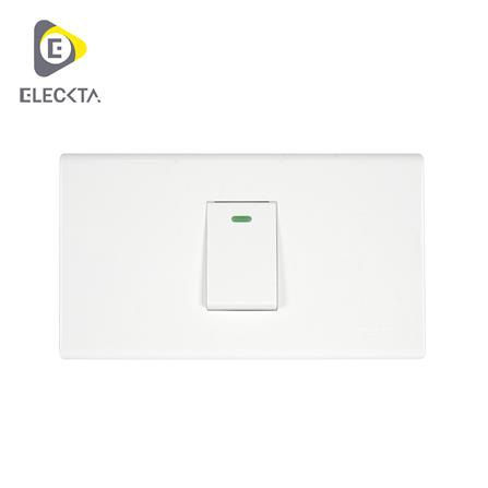 ชุดสวิตช์ 1 ทาง 1 ช่อง ELECKTA N BASIC สีขาว