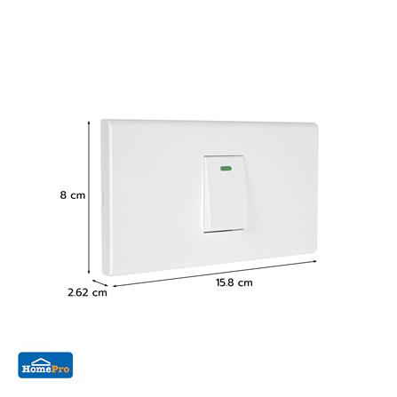 ชุดสวิตช์ 1 ทาง 1 ช่อง ELECKTA N BASIC สีขาว_3