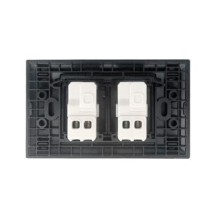 ชุดสวิตช์ 1 ทาง 1.5x2 ช่อง ELECKTA N BASIC สีดำ_1