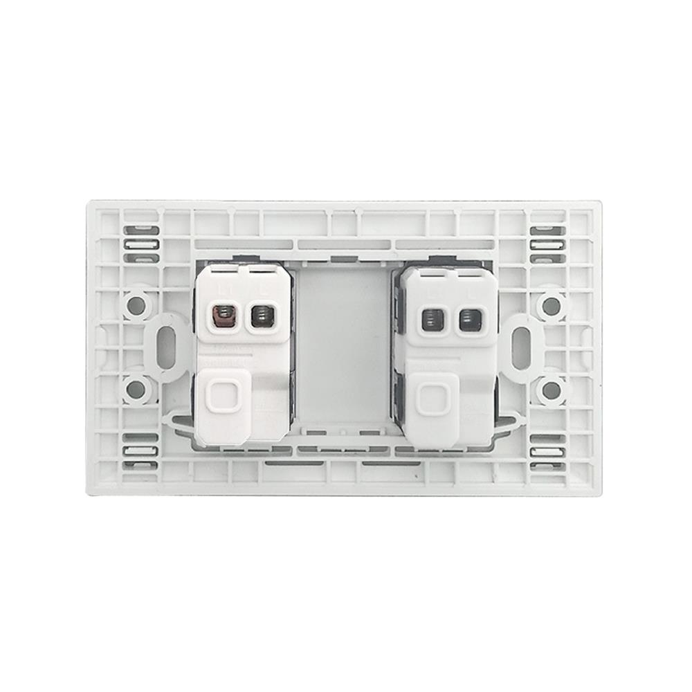 ชุดสวิตช์ 1 ทาง 2 ช่อง ELECKTA N BASIC สีขาว