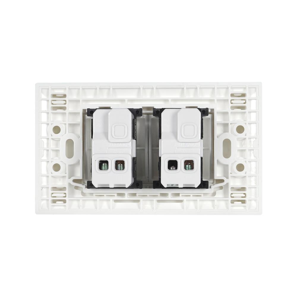 ชุดสวิตช์ 1 ทาง 1.5x2 ช่อง ELECKTA N BASIC สีขาว