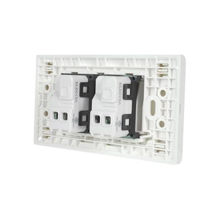 ชุดสวิตช์ 1 ทาง 1.5x2 ช่อง ELECKTA N BASIC สีขาว_1