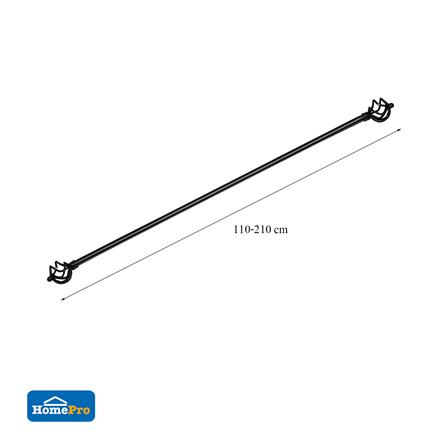 รางเหล็ก ยืดหด HOME LIVING STYLE SPIRAL 110-210 ซม. สีดำ_4