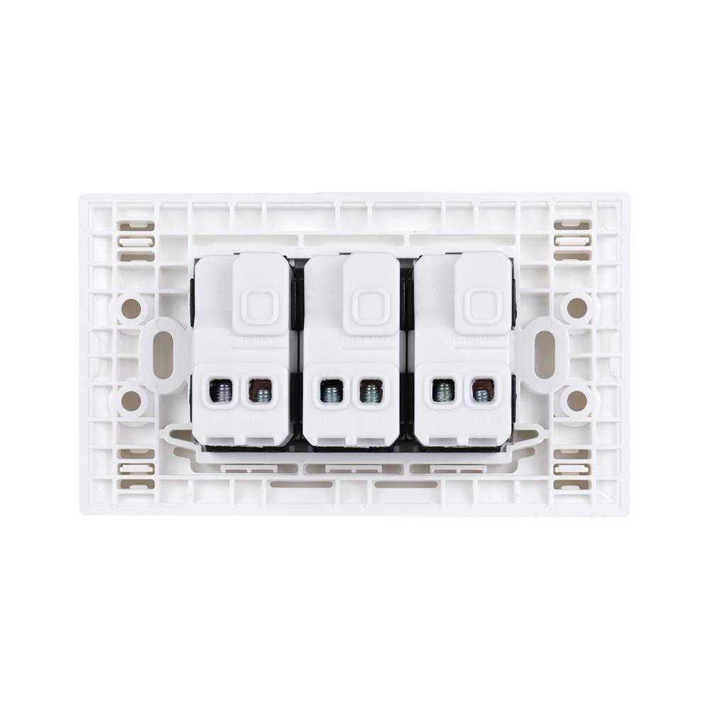 ชุดสวิตช์ 1 ทาง 3 ช่อง ELECKTA N BASIC สีขาว