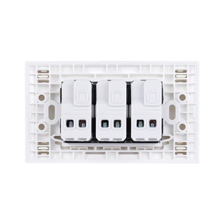 ชุดสวิตช์ 1 ทาง 3 ช่อง ELECKTA N BASIC สีขาว_1