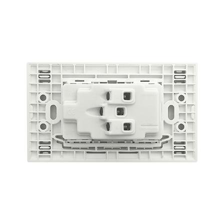 ชุดเต้ารับคู่ 3 ขา ELECKTA N BASIC สีขาว_1