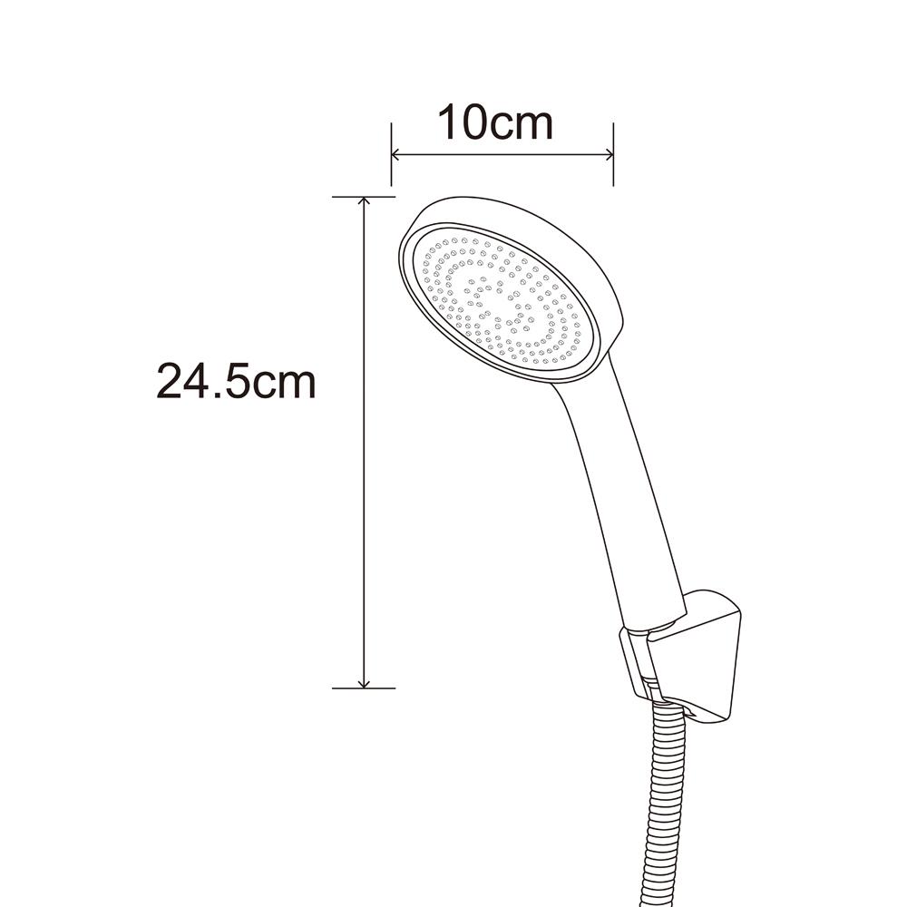 ชุดฝักบัวสายอ่อน 1 ระดับ RASLAND LUX-CHROME สีโครม