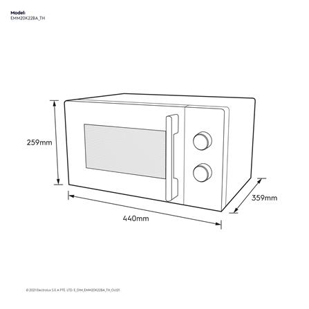 ไมโครเวฟ ELECTROLUX EMM20K22B 20 ลิตร_9