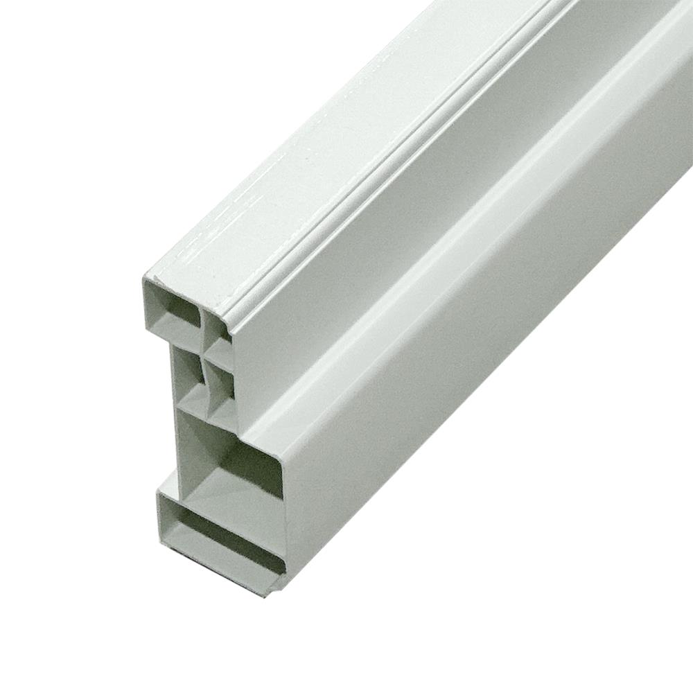 ชุดประตูห้องน้ำ UPVC AZLE ใบไม้แดง 70X200 ซม. สีขาว พร้อมวงกบ ไม่เจาะลูกบิด