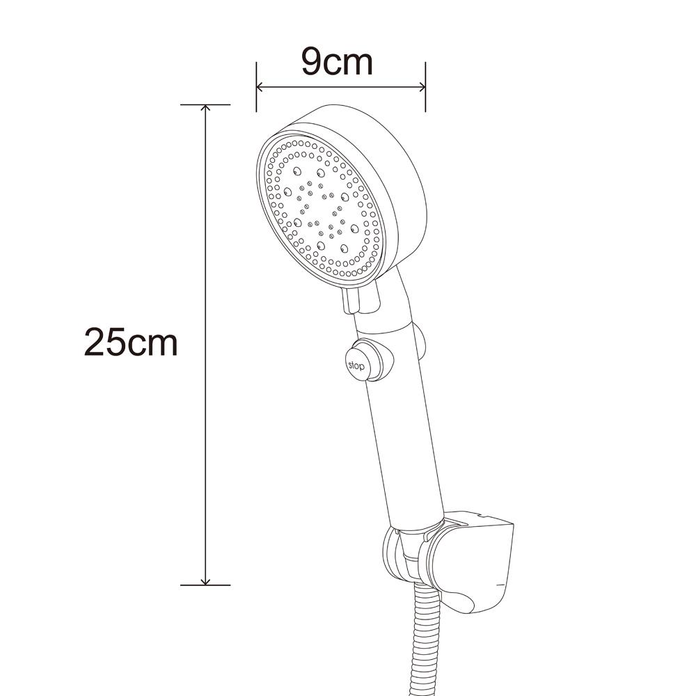 ชุดฝักบัวสายอ่อน 5 ระดับ RASLAND 2323 สีดำ