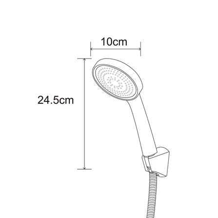 ชุดฝักบัวสายอ่อน 1 ระดับ RASLAND LUX-WHITE สีขาว_6