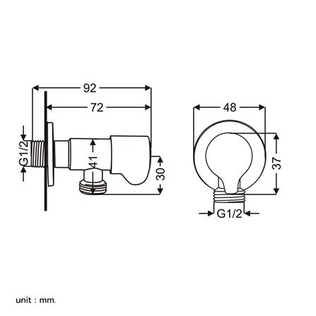 สต๊อปวาล์ว 1 ทาง RASLAND STP-STN สีโครม_3