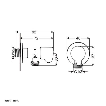 สต๊อปวาล์ว 1 ทาง RASLAND STP-BLACK สีดำ_1