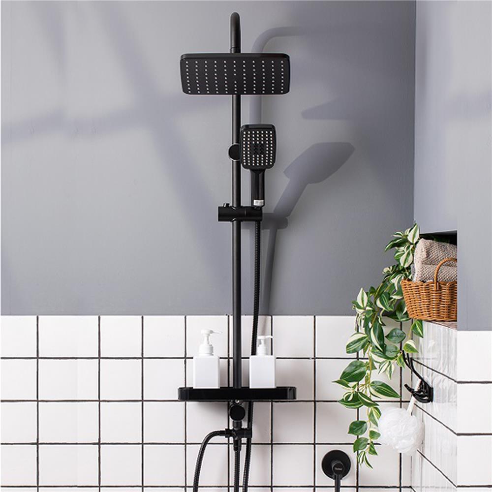 ฝักบัว RAIN SHOWER น้ำอุ่น RASLAND ALL-BLACK สีดำ