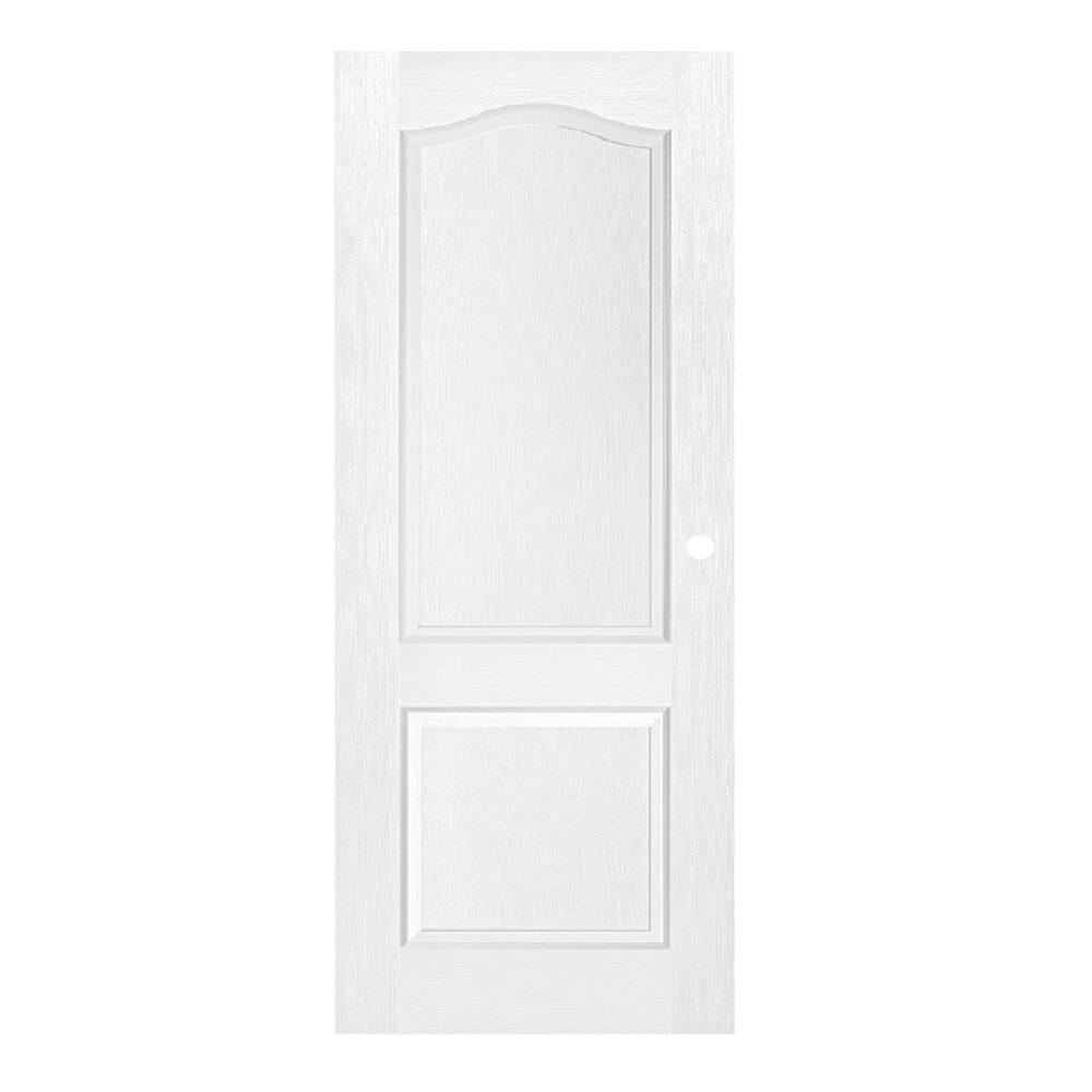 ประตูภายนอก UPVC AZLE AZ-A913 80X200 ซม. สีขาว เจาะลูกบิด